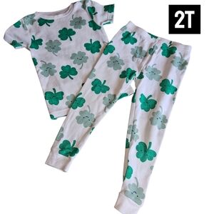 Carters Child Of Mine St Patricks Day Sleep N Play Shamrock 2p Set Toddler 2T